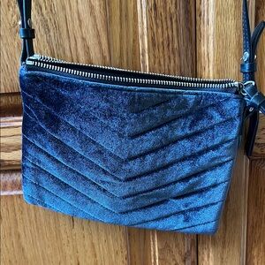 Elegant Blue Velvet Women's Bag